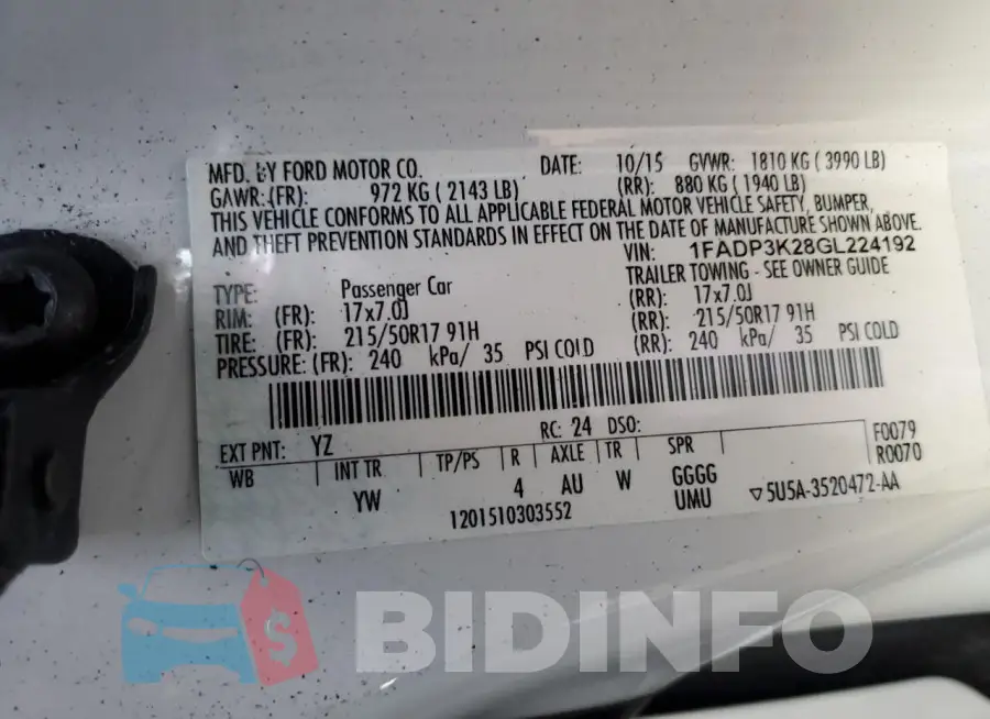 1FADP3K28GL224192 Photo# 12