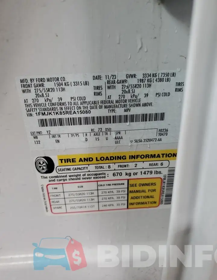1FMJK1K85REA15080 Photo# 14