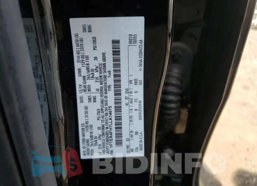 1FTER4FH7LLA14075 Photo# 13