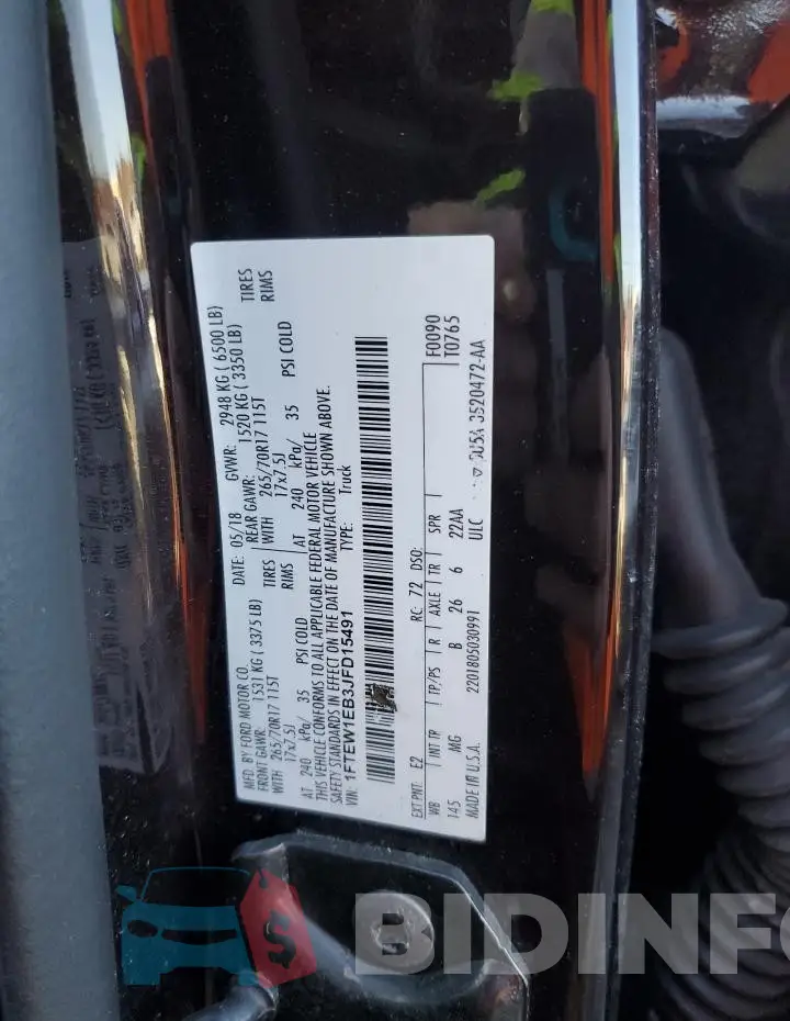 1FTEW1EB3JFD15491 Photo# 12