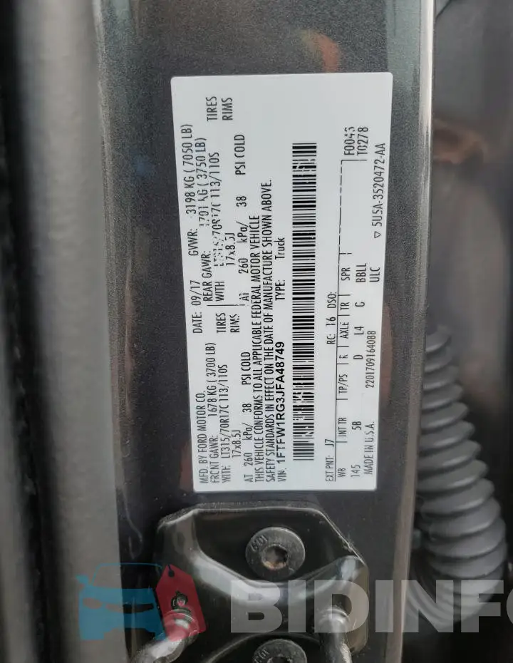 1FTFW1RG3JFA48749 Photo# 12