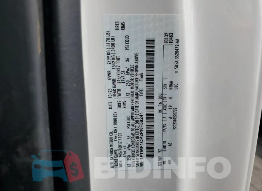 1FTMF1CP2PKF59241 Photo# 12