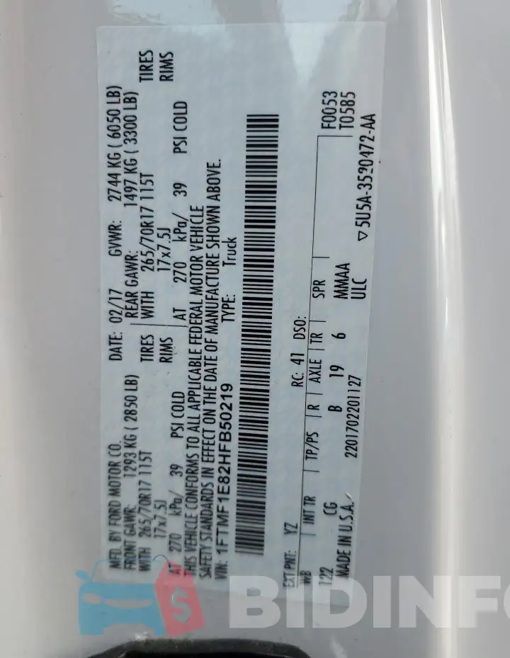 1FTMF1E82HFB50219 Photo# 12