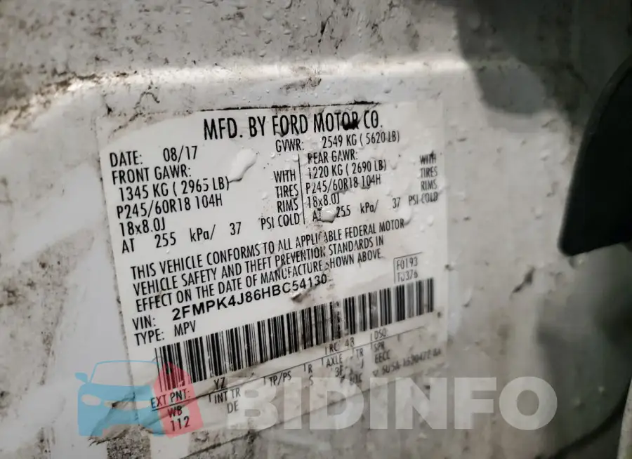 2FMPK4J86HBC54130 Photo# 13