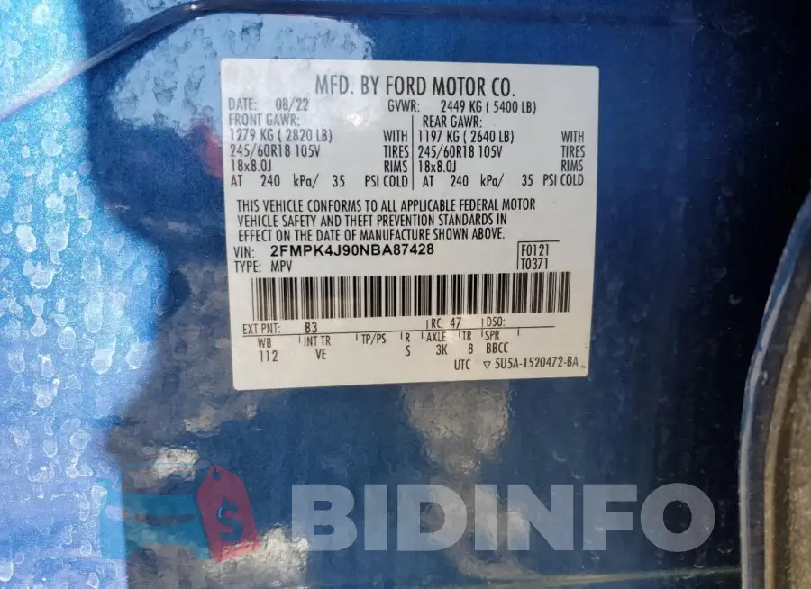 2FMPK4J90NBA87428 Photo# 13