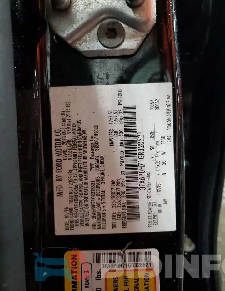 3FA6P0H71GR328521 Photo# 12