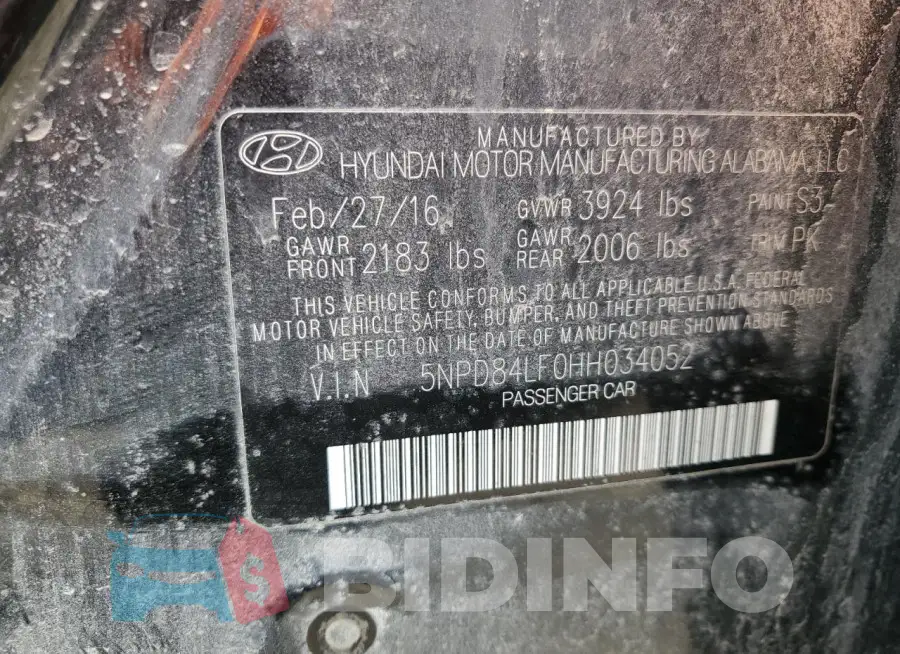 5NPD84LF0HH034052 Photo# 12