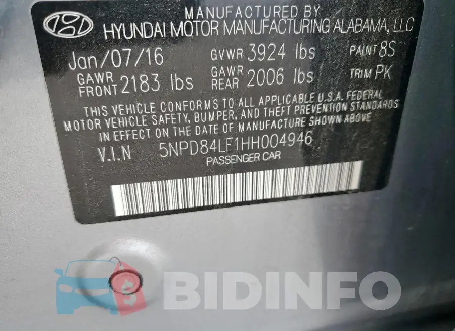 5NPD84LF1HH004946 Photo# 13