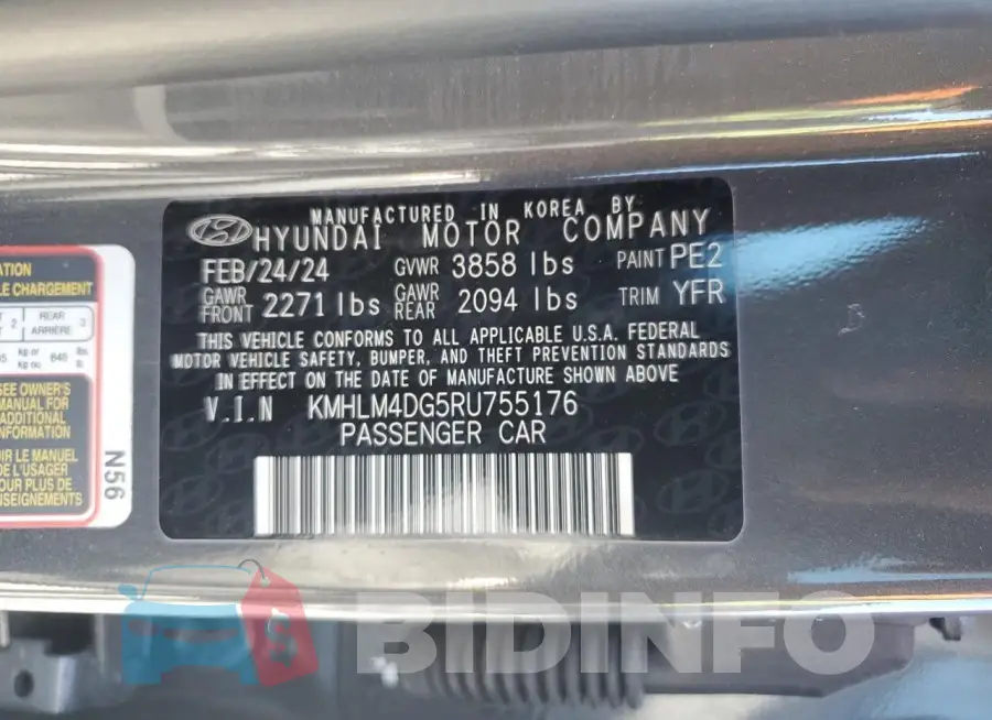 KMHLM4DG5RU755176 Photo# 12