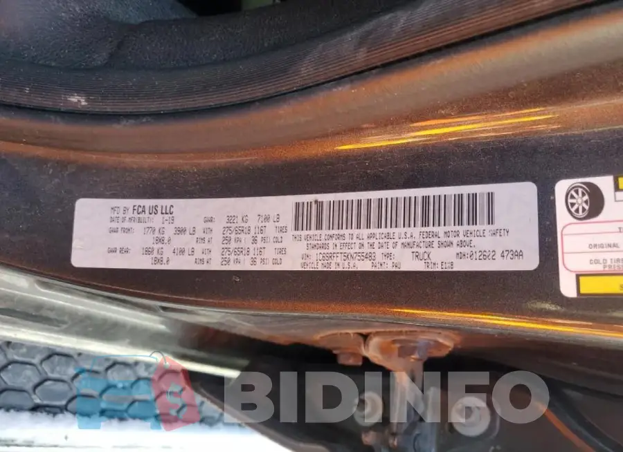 1C6SRFFT5KN755483 Photo# 12