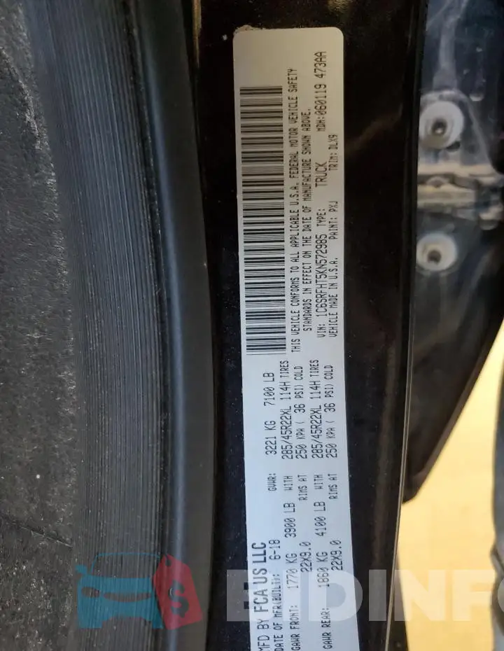 1C6SRFHT5KN572985 Photo# 12