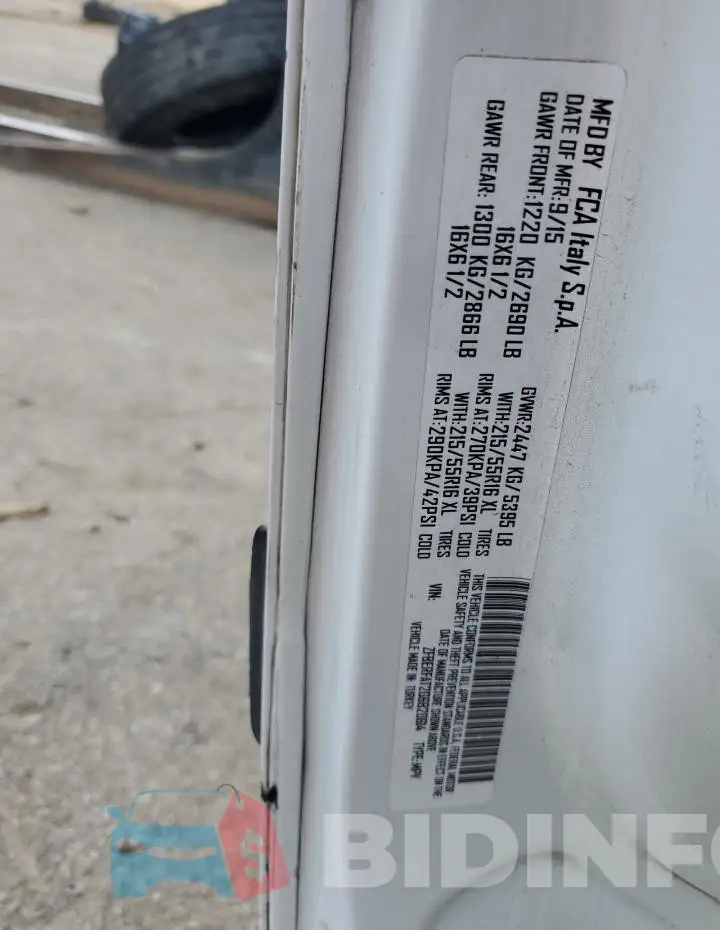 ZFBERFAT2G6B20614 Photo# 13