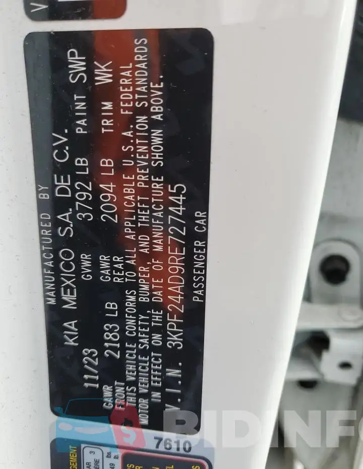 3KPF24AD9RE727445 Photo# 12