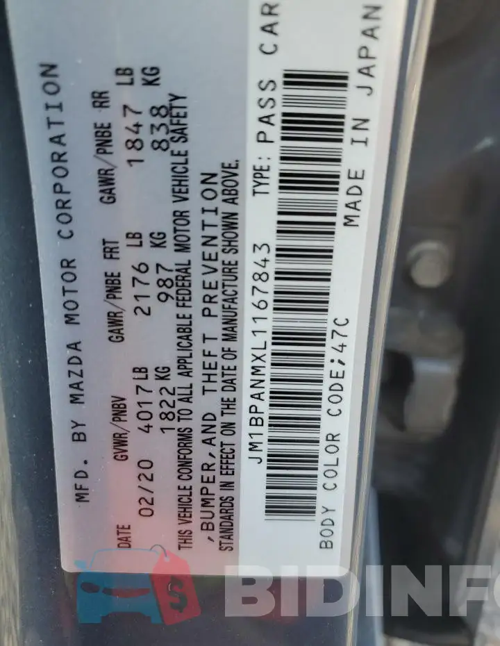 JM1BPANMXL1167843 Photo# 12