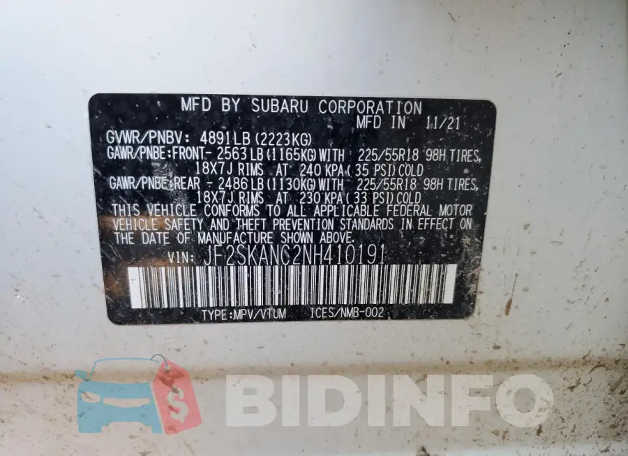 JF2SKANC2NH410191 Photo# 14