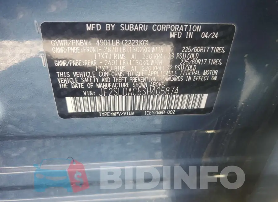 JF2SLDAC5SH405874 Photo# 12