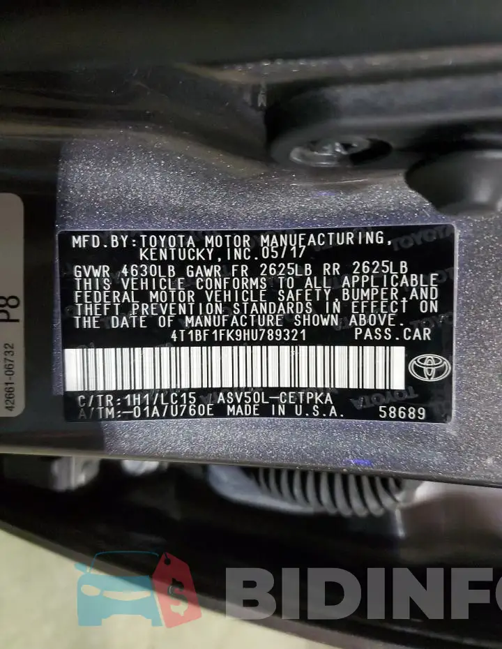4T1BF1FK9HU789321 Photo# 12