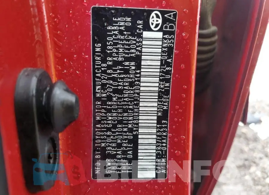 5YFBURHE1JP809144 Photo# 12