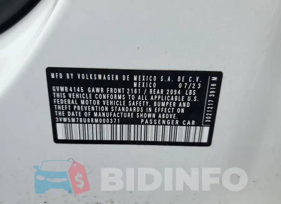3VW5M7BU8RM000371 Photo# 12