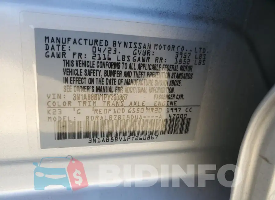 3N1AB8BV1PY260867 Photo# 12