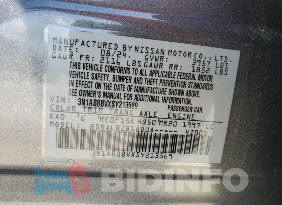 3N1AB8BVXSY213569 Photo# 12