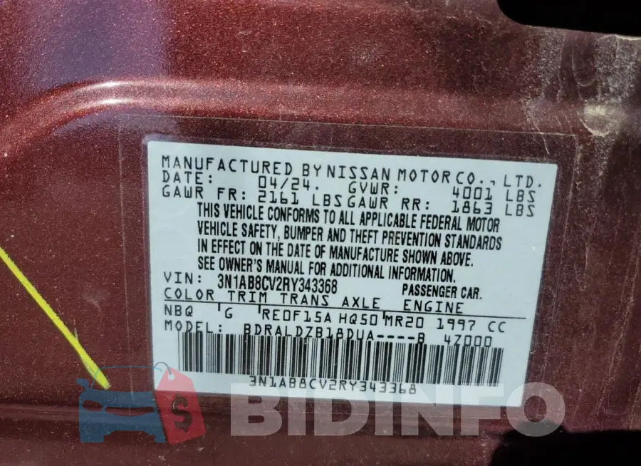 3N1AB8CV2RY343368 Photo# 12