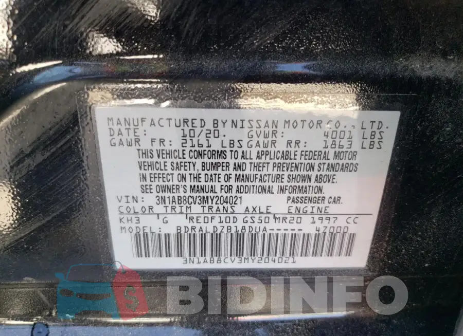 3N1AB8CV3MY204021 Photo# 12