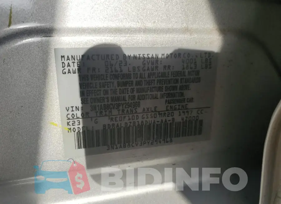 3N1AB8CV3PY294968 Photo# 12