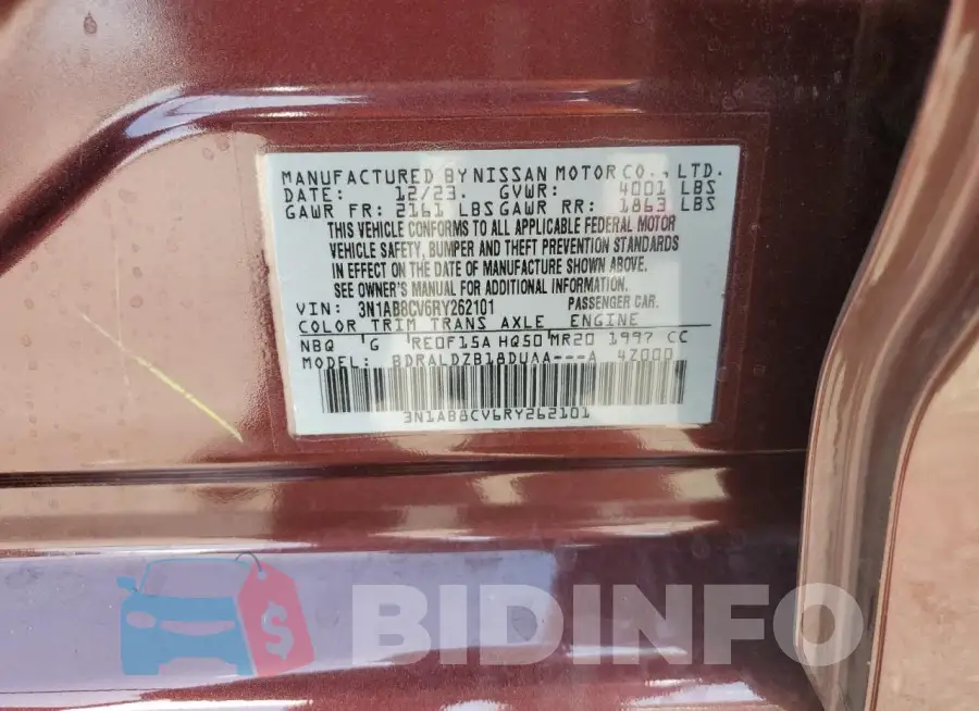3N1AB8CV6RY262101 Photo# 13