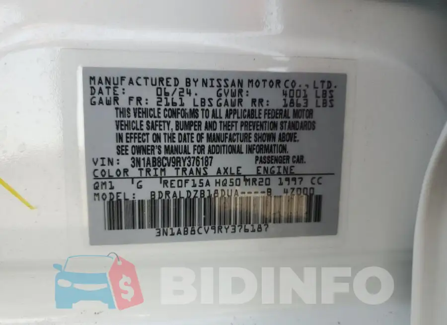 3N1AB8CV9RY376187 Photo# 12