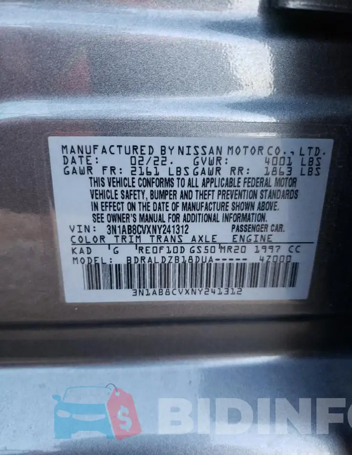 3N1AB8CVXNY241312 Photo# 12