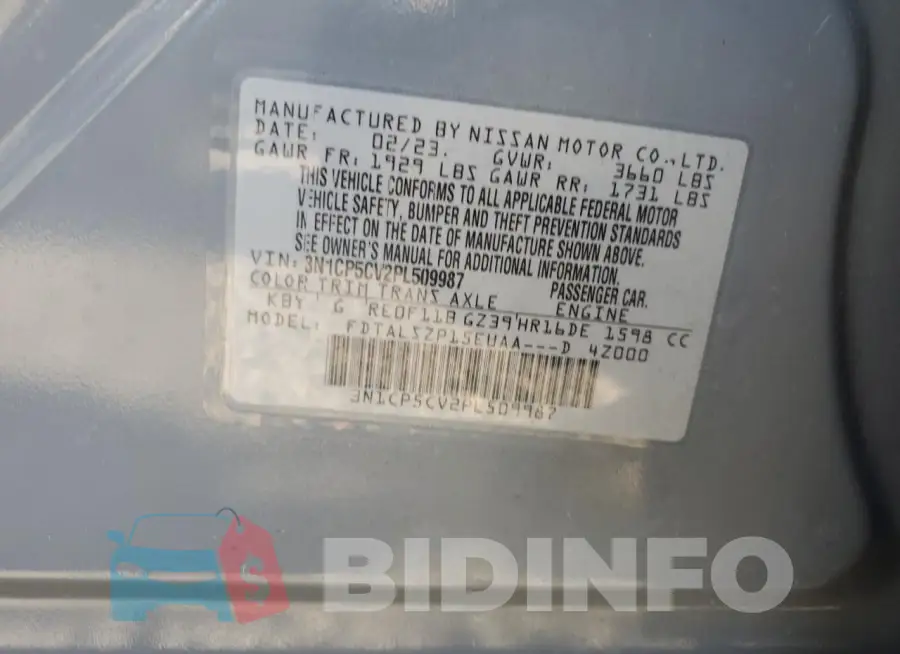3N1CP5CV2PL509987 Photo# 13