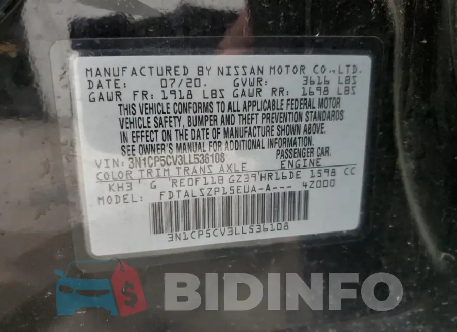 3N1CP5CV3LL536108 Photo# 13