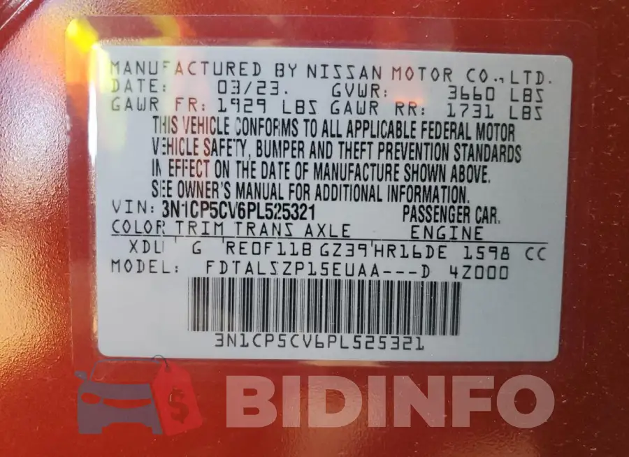 3N1CP5CV6PL525321 Photo# 12