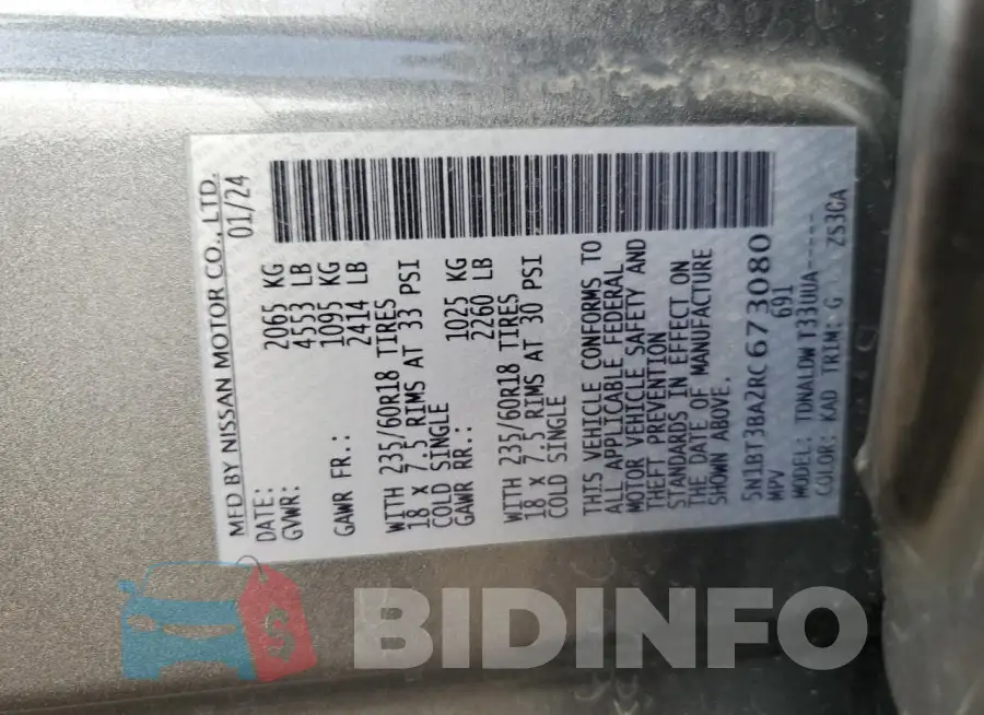5N1BT3BA2RC673080 Photo# 13