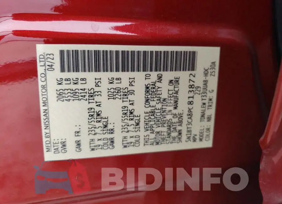 5N1BT3CA8PC813872 Photo# 14