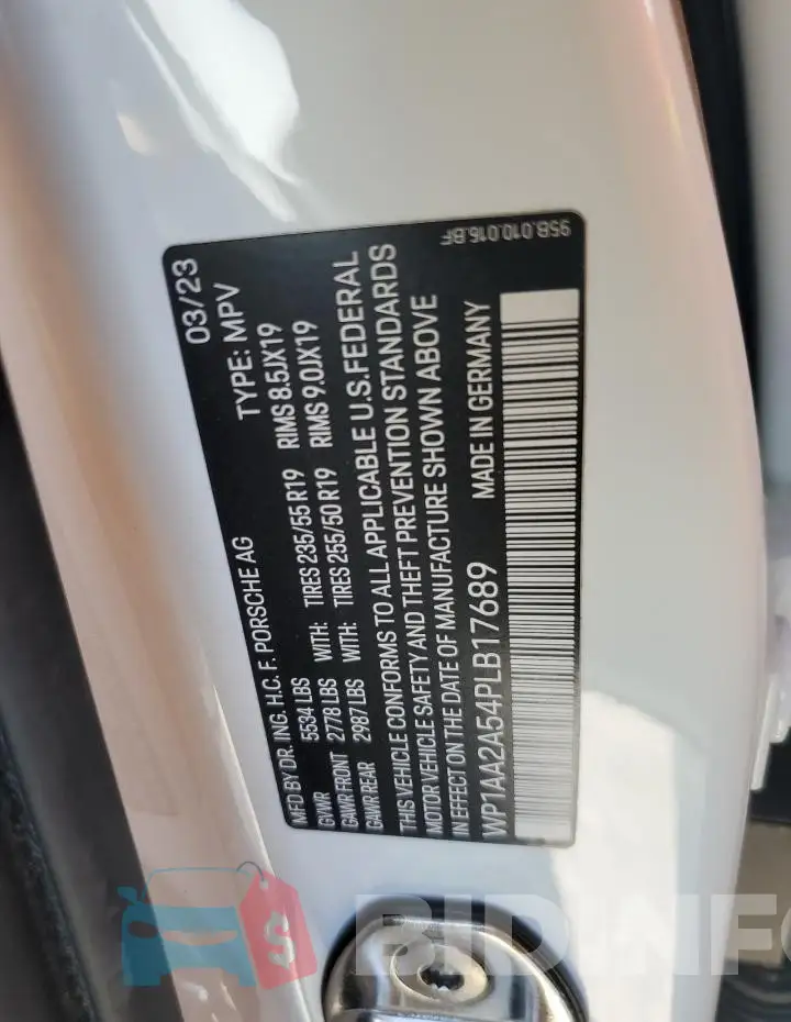 WP1AA2A54PLB17689 Photo# 13
