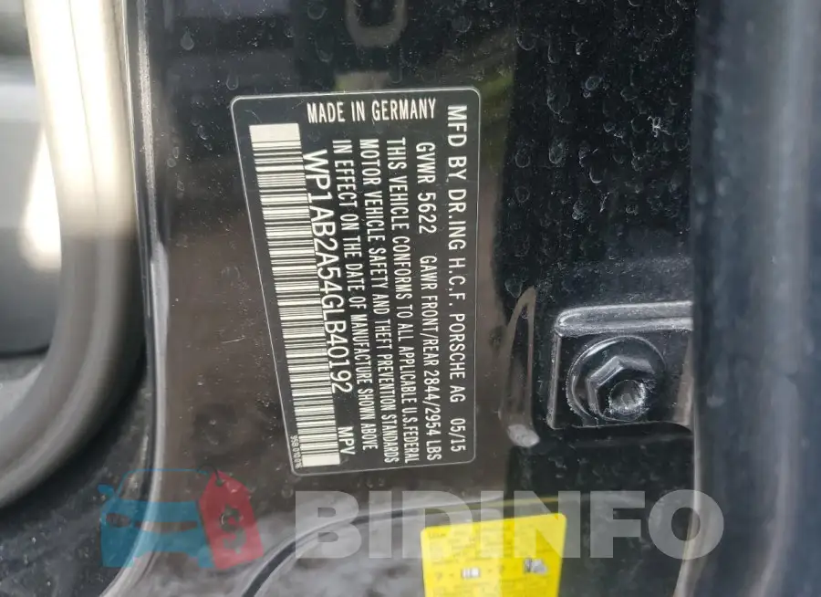 WP1AB2A54GLB40192 Photo# 13