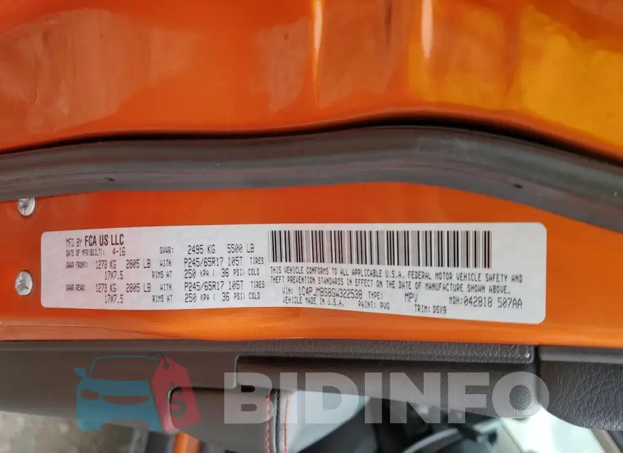 1C4PJMBS8GW322538 Photo# 13