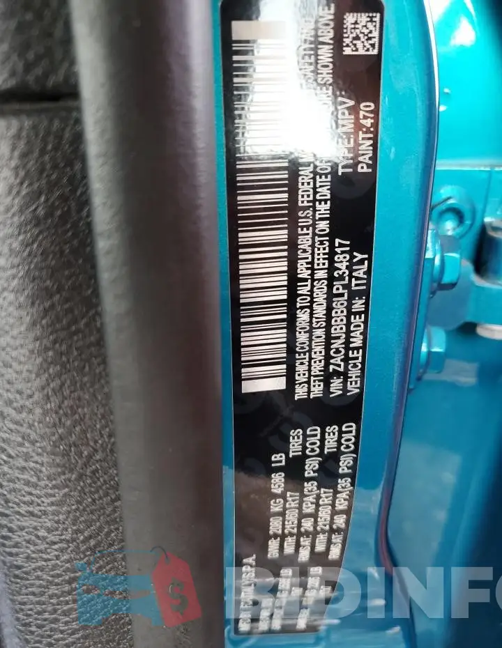 ZACNJBBB6LPL34817 Photo# 13