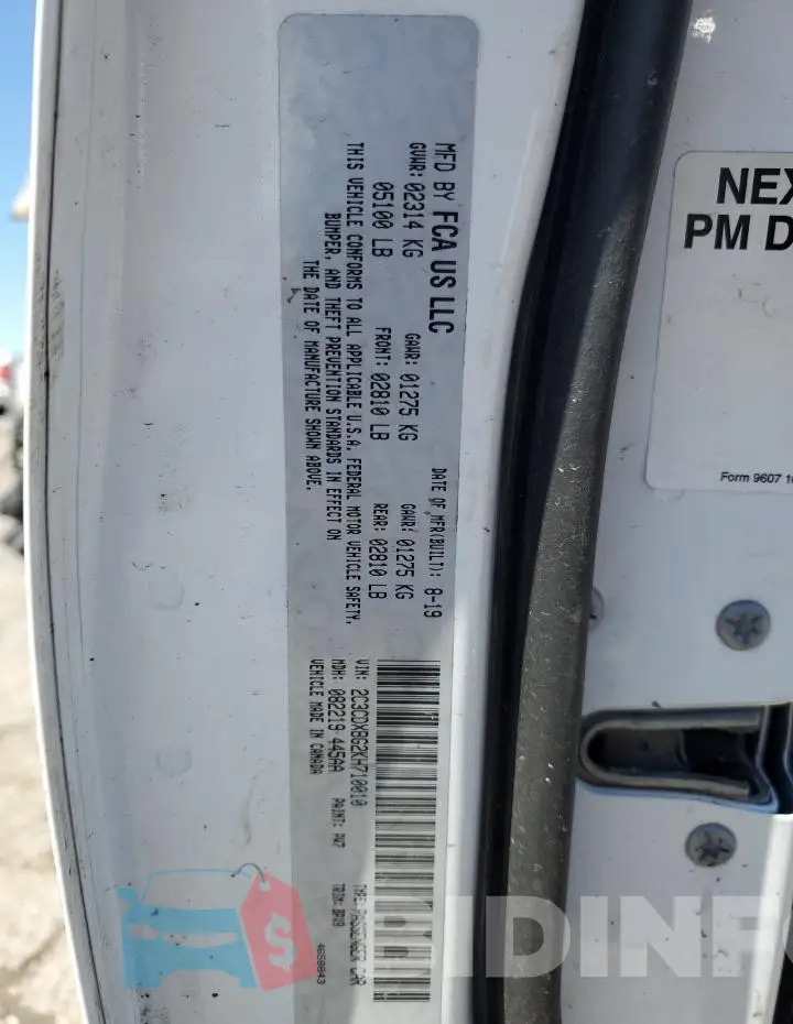 2C3CDXBG2KH710010 Photo# 12