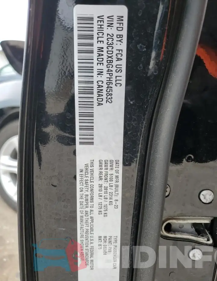 2C3CDXBG4PH645832 Photo# 12
