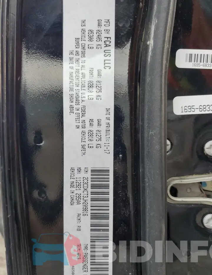 2C3CDXCT3JH209816 Photo# 13