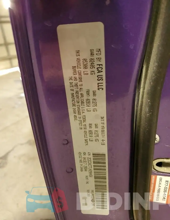2C3CDXCT7JH290450 Photo# 12