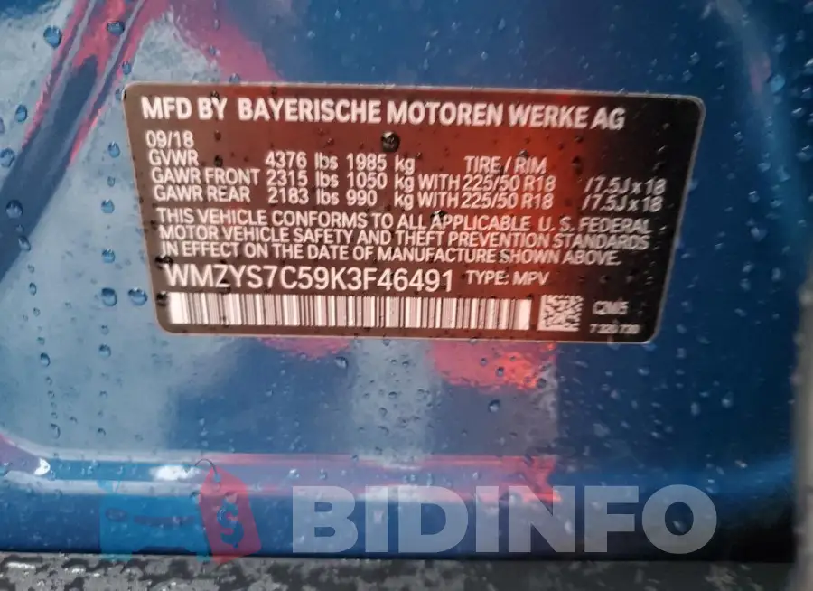 WMZYS7C59K3F46491 Photo# 13