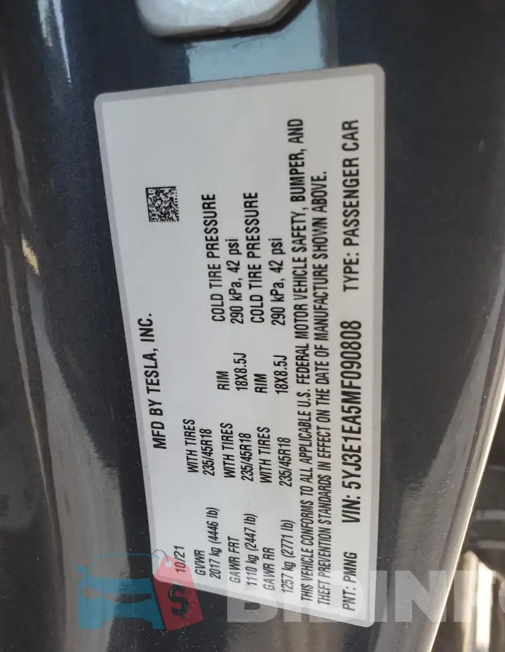 5YJ3E1EA5MF090808 Photo# 12