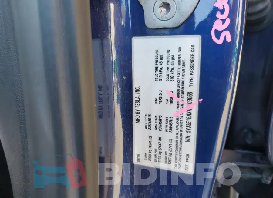 5YJ3E1EAXKF509068 Photo# 12