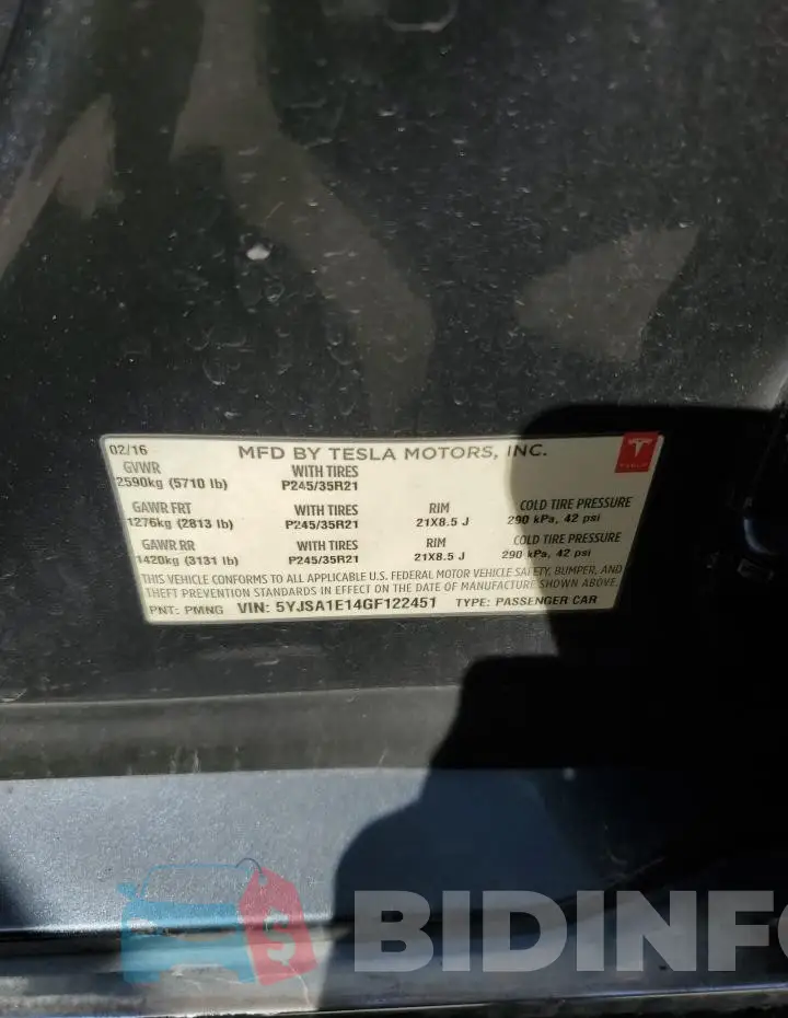5YJSA1E14GF122451 Photo# 12