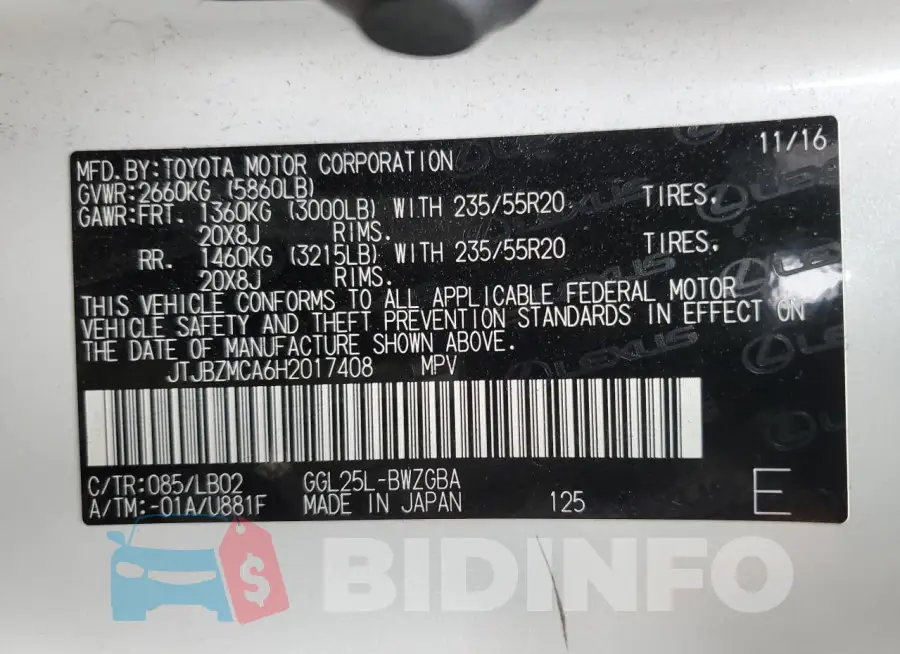 JTJBZMCA6H2017408 Photo# 13