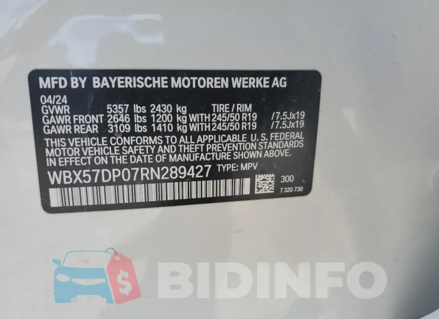 WBX57DP07RN289427 Photo# 14